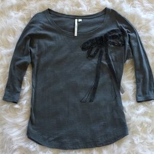 LC 3/4 sleeve Bow Shirt